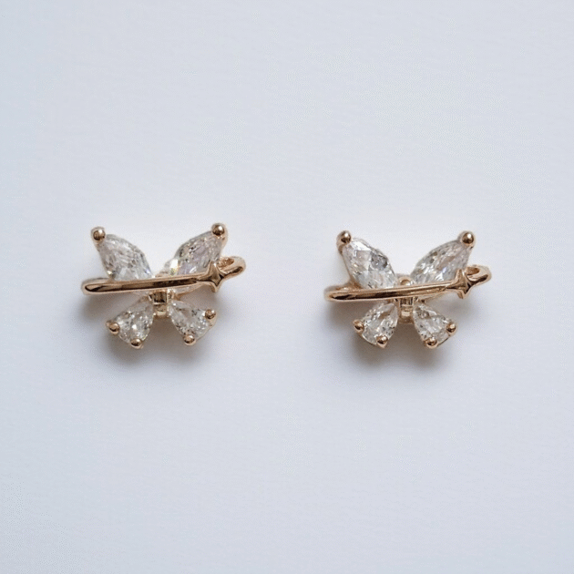 Rosegold Butterfly Studs
