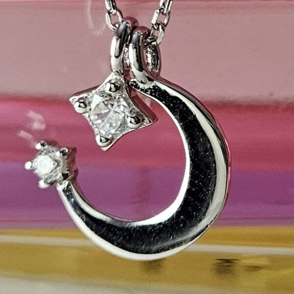 Lunar Drift Silver Necklace
