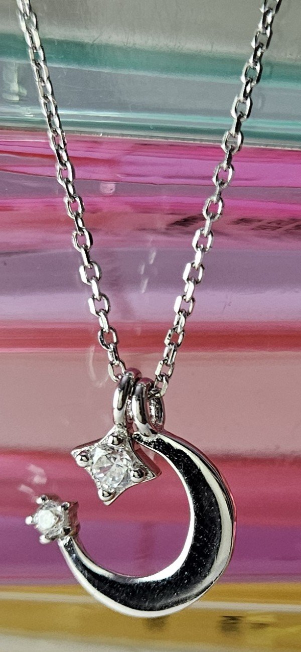 Lunar Drift Silver Necklace