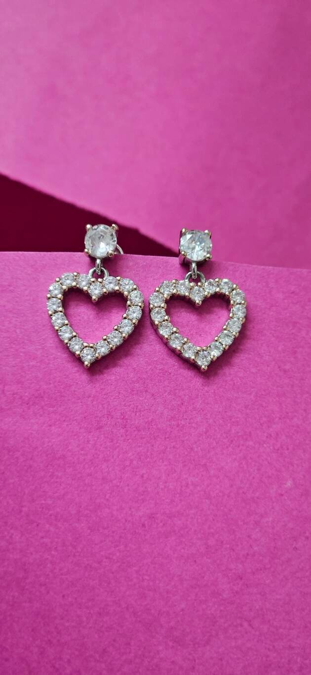 A Little Love Drop Silver Earrings