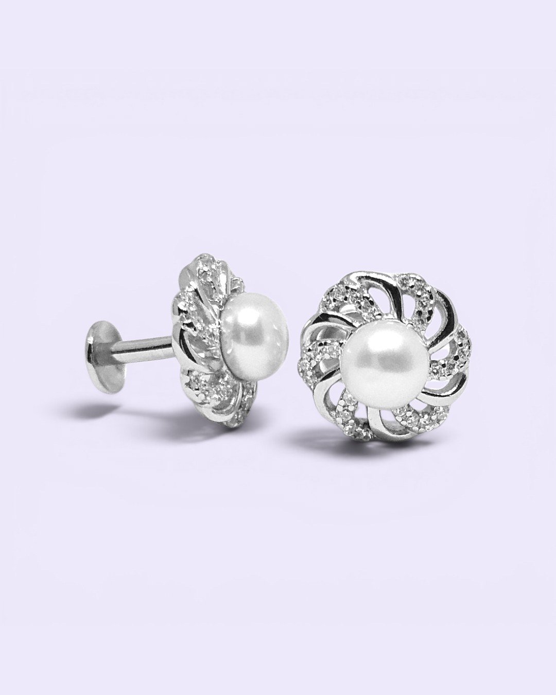 Pearl Arabesque Studs - Image 3