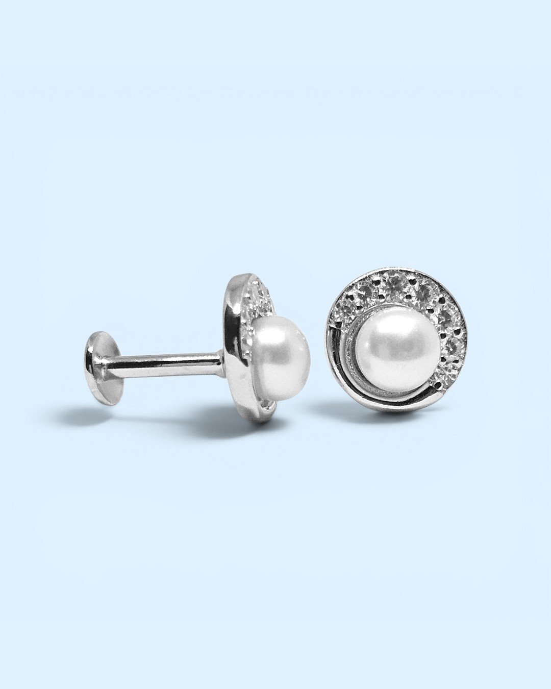 Pearl Crescent Studs - Image 3