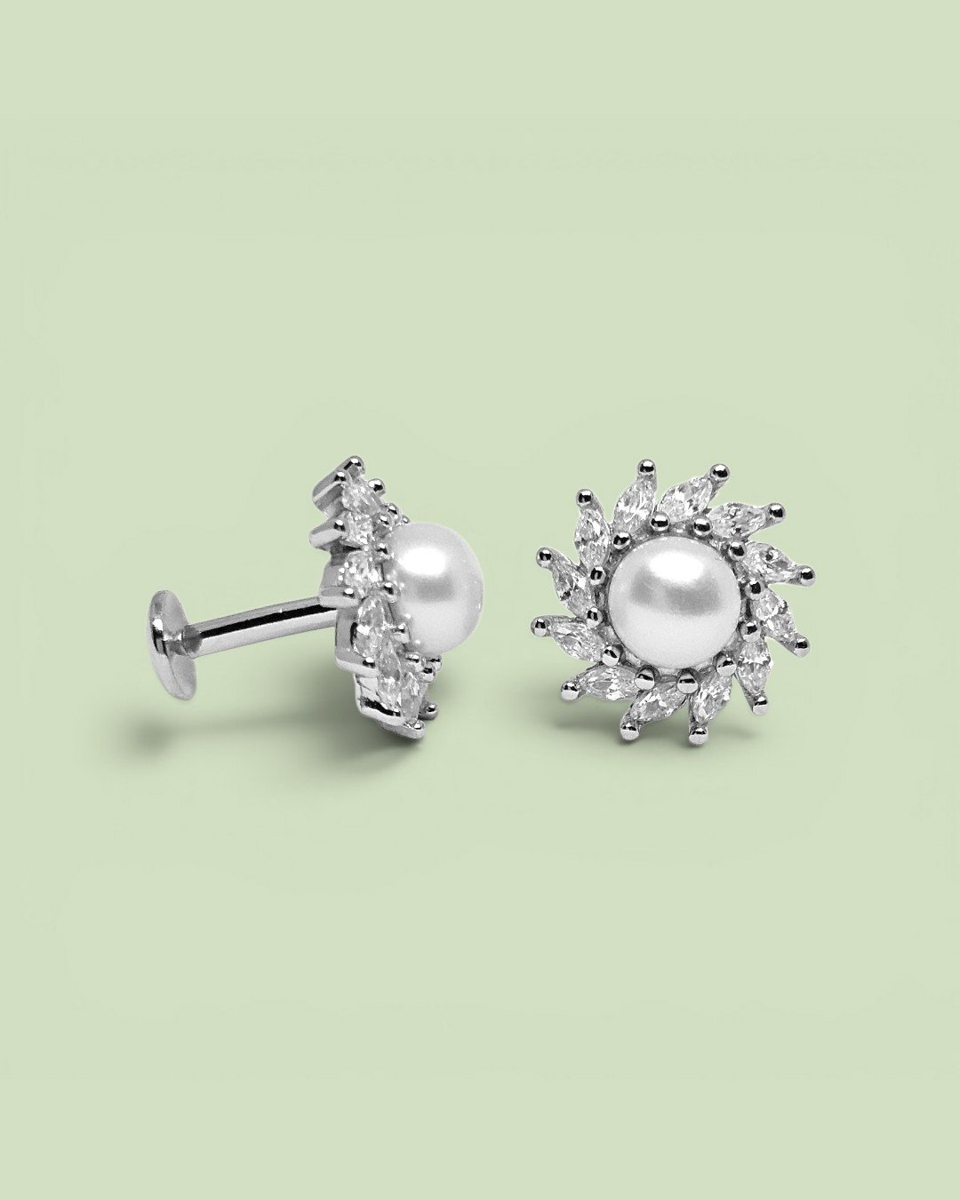 Pearl Floré Studs - Image 2